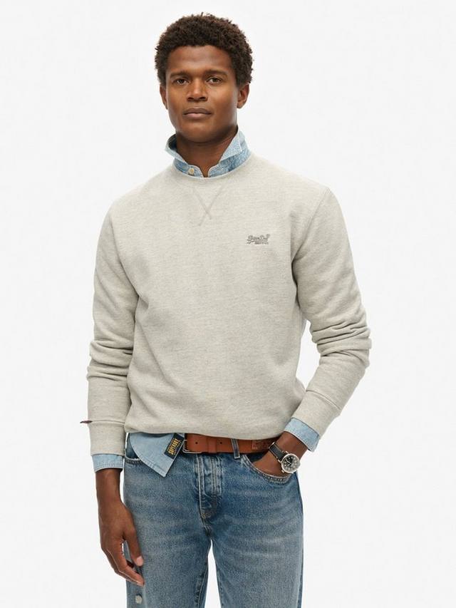 

Эссеншиал лого свитшот с принтом Superdry, Varsity Grey Gindle