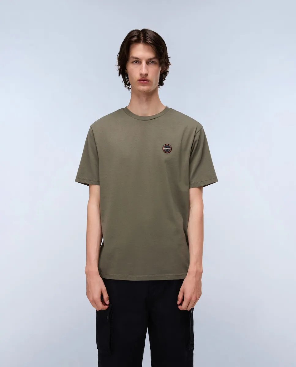 

Мужская футболка темно-синего цвета с короткими рукавами Napapijri