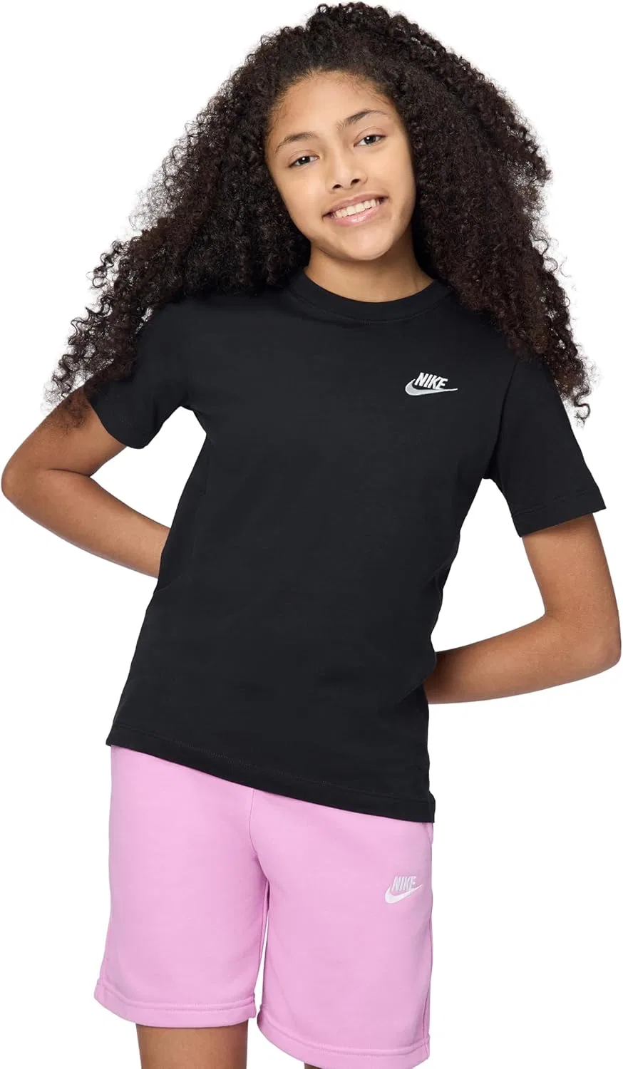 Футболка детская Nike Sportswear Club, Black/White/Wolf Grey