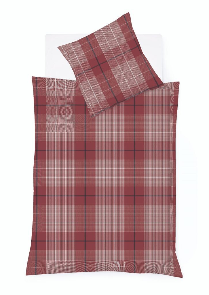 

Постельное белье Fleuresse Lech благородная фланель 200х200 в клетку красный синий Country house 604112-04