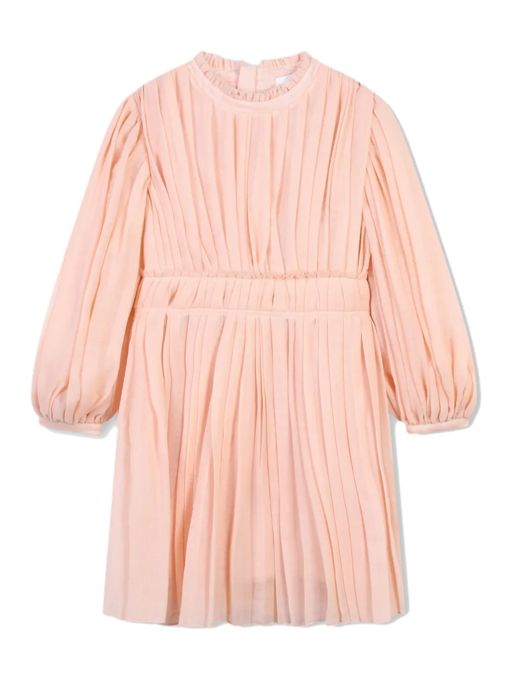 

Шерстяное платье с плиссировкой Chloé Kids, розовый