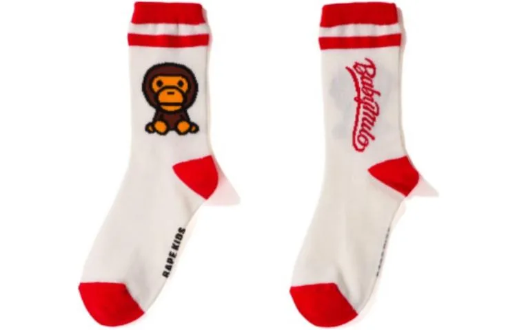 Носки 1 набор 2 пары детские A BATHING APE, White WHX