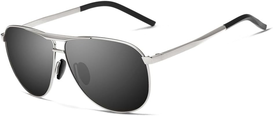 

Стильные мужские поляризованные солнцезащитные очки TAC с ветрозащитой и защитой от УФ-излучения, идеально подходящие для путешествий на открытом воздухе, вождения и рыбалки PRSTNN, Silver Gray