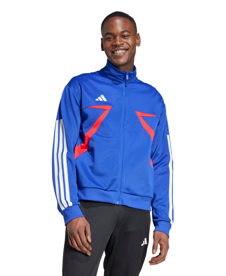 

Мужская спортивная куртка House Of Tiro Nations Pack Adidas, Semi lucid blue, Pure ruby, White