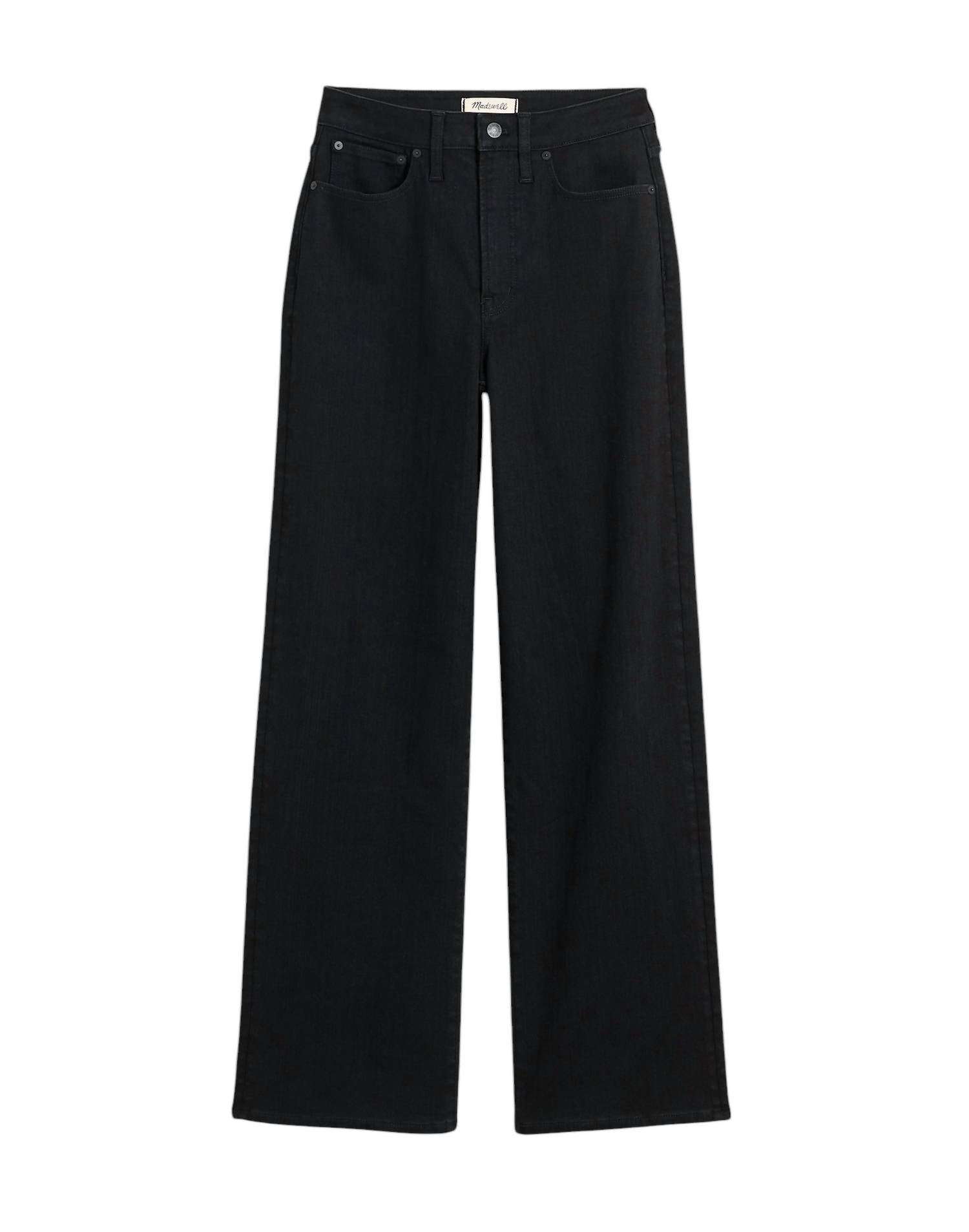 

Женские идеальные винтажные широкие джинсы - Plus In Black Rinse Wash Madewell
