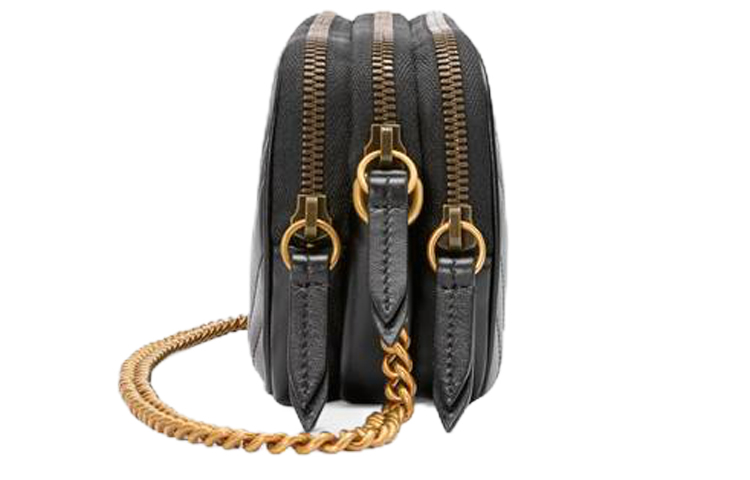 Женская сумка GUCCI GG Marmont стеганая кожаная с цепью — фото 3