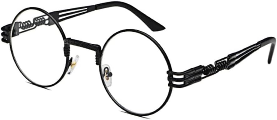 

Модные ретро-солнцезащитные очки в стиле стимпанк с металлическими дужками для мужчин и женщин, разноцветные, в стиле панк, с защитой от ультрафиолета UV400 LOVQZAOF, N12 Black Flat