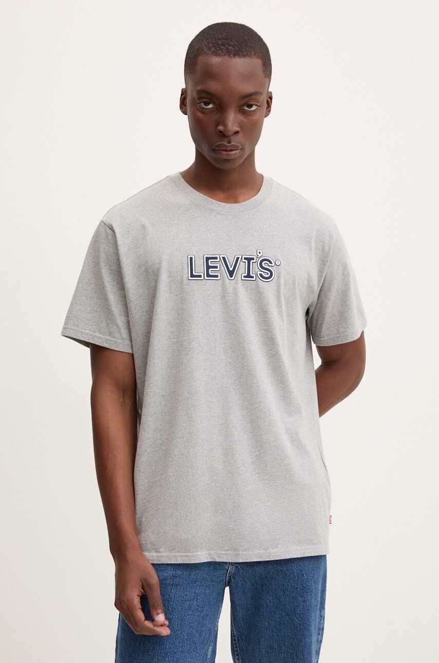 

Хлопковая футболка Levi's, серый