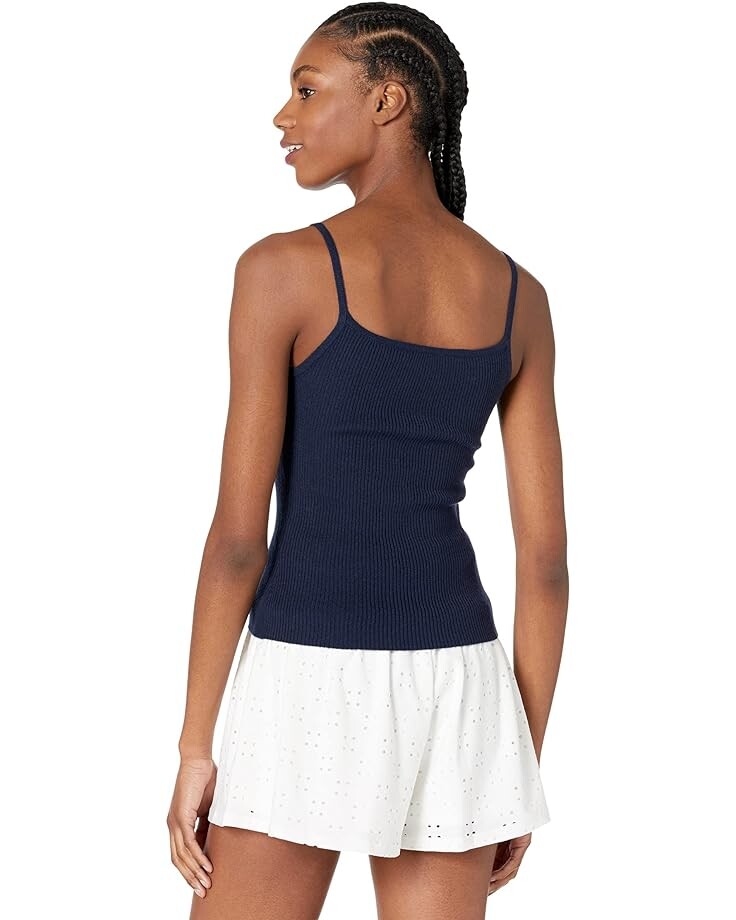 

Свитер BCBGMAXAZRIA Ribbed Knit Sweater Top, цвет Dark Navy
