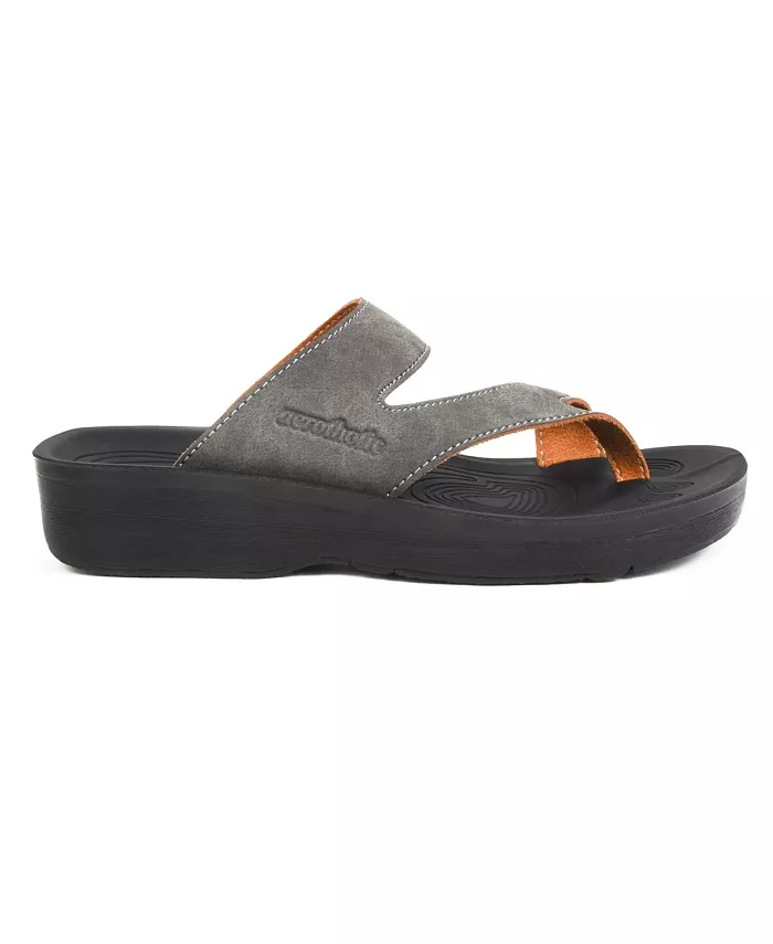 Женские сандалии Odal Split Toe с поддержкой свода стопы Aerothotic, серый — фото 3