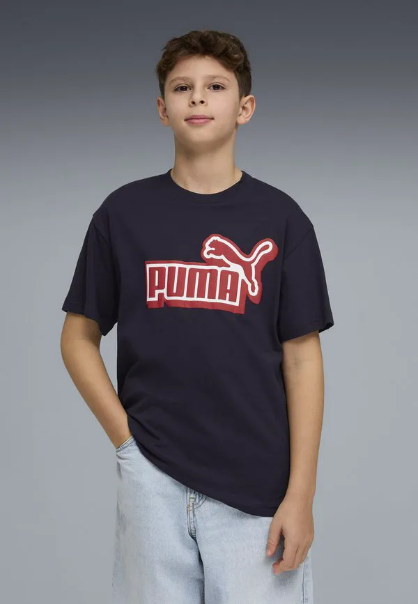 Футболка с графическим принтом от essentials logo lab Puma, New Navy — фото 2