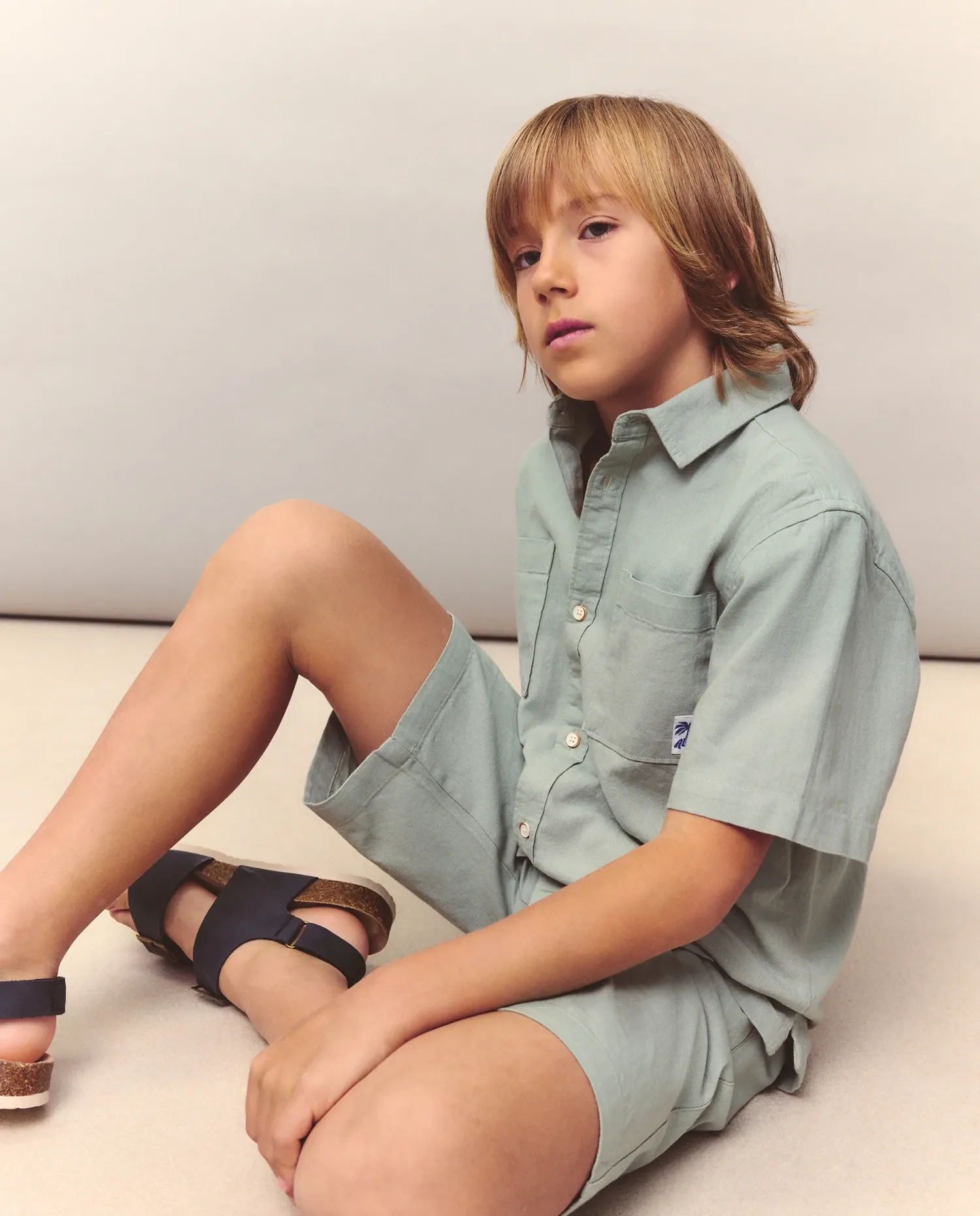 Рубашка для мальчика с коротким рукавом Kids El Corte Inglés, зеленый