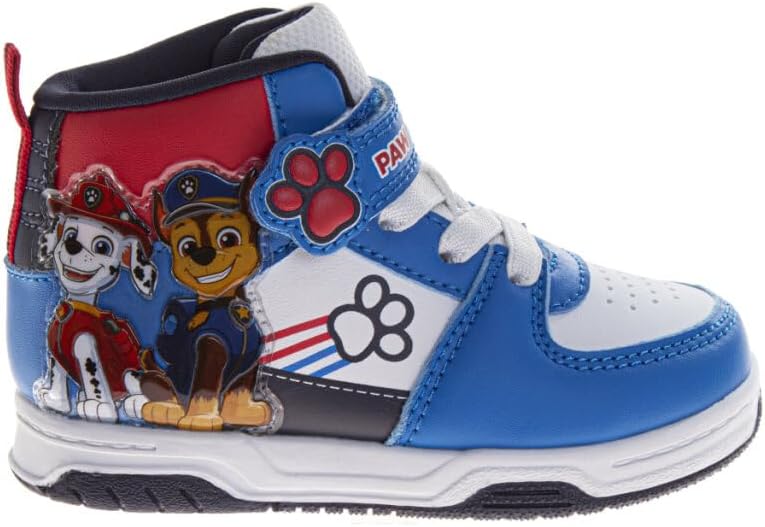 Детские кроссовки Character Boys с высоким верхом Cars, Monster Jam, Paw Patrol, Spider-Man, Sonic, повседневные спортивные с застежкой для малышей, размер 6-10, 11-12 для маленьких детей Josmo, голубой — фото 2