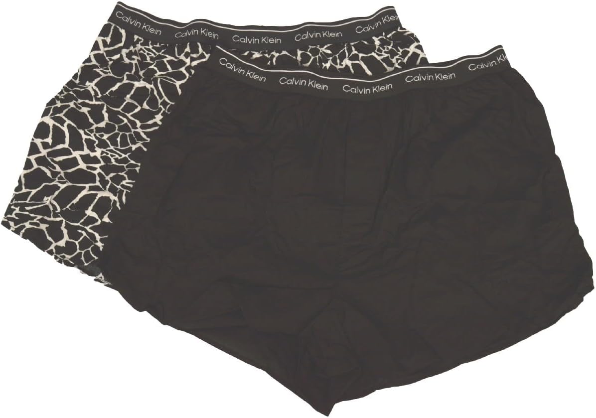 

Мужские боксеры Calvin Klein NP2641O из чистого хлопка, эластичная ткань, Kfl Black / Giraffe Print