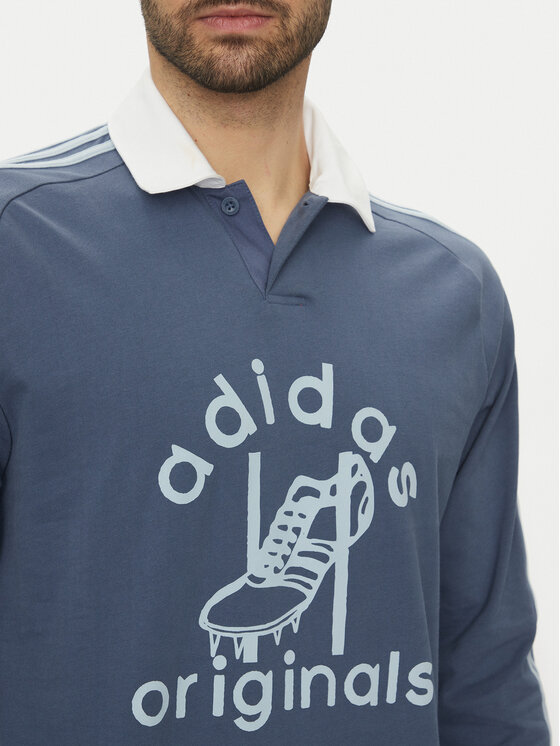 Рубашка поло стандартный крой Rugby JD1090 Adidas, синий — фото 4