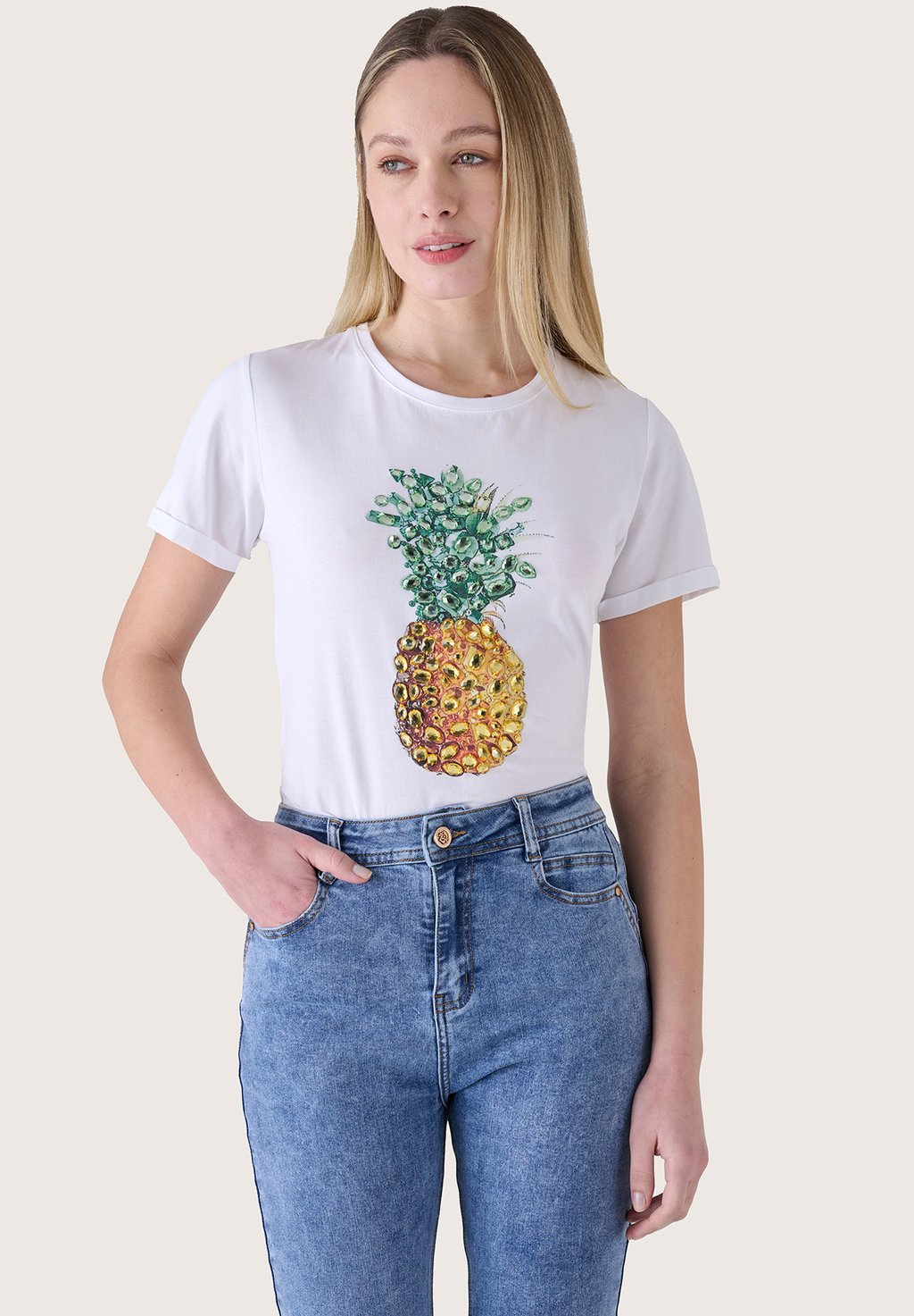 

Футболка с принтом SIRIA Camomilla Italia, белый