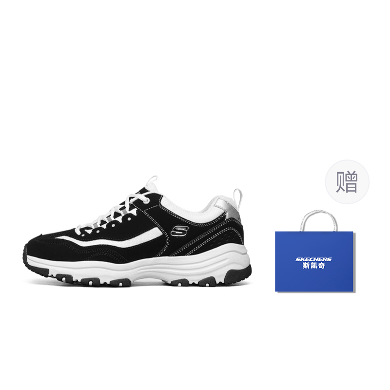 

Skechers Низкие массивные кроссовки D'LITES 1.0, мужские, черно-белые