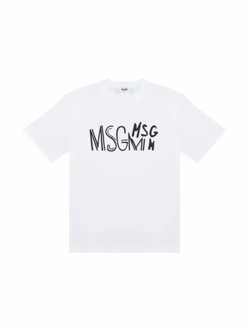 

Хлопковая футболка с логотипом MSGM, белый