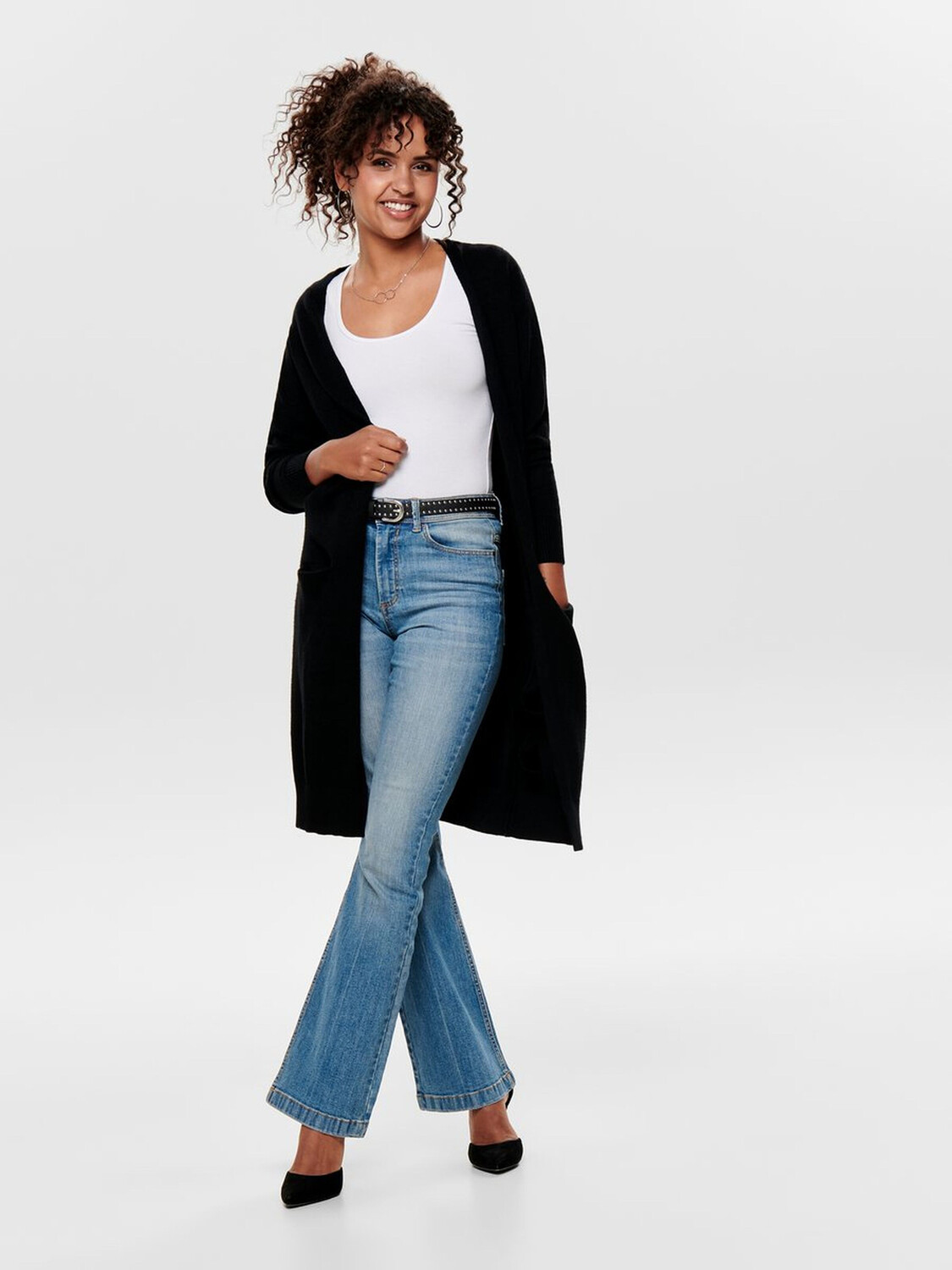 

Кардиган JACQUELINE de YONG Strickjacke Weste Strickjakce, черный