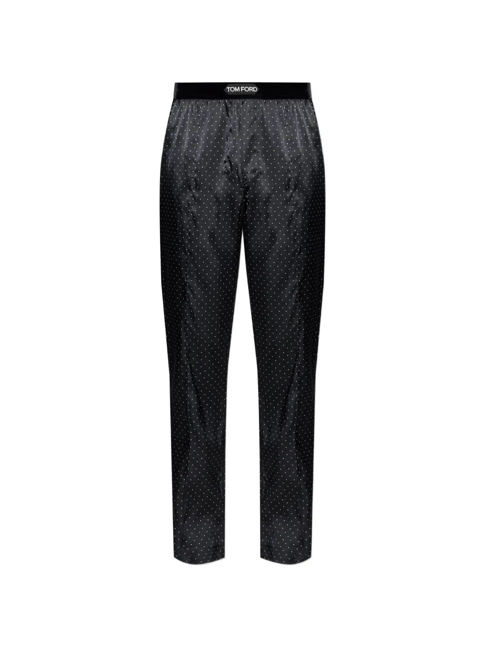 

Пижамные штаны в горошек Tom Ford, черный