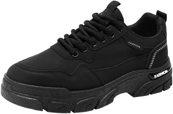 

Мужские мотоботы-кроссовки, повседневные туфли для мужчин, удобные, нескользящие, прочные кроссовки с толстой подошвой, подходят для активного отдыха на улице Hchctry, черный