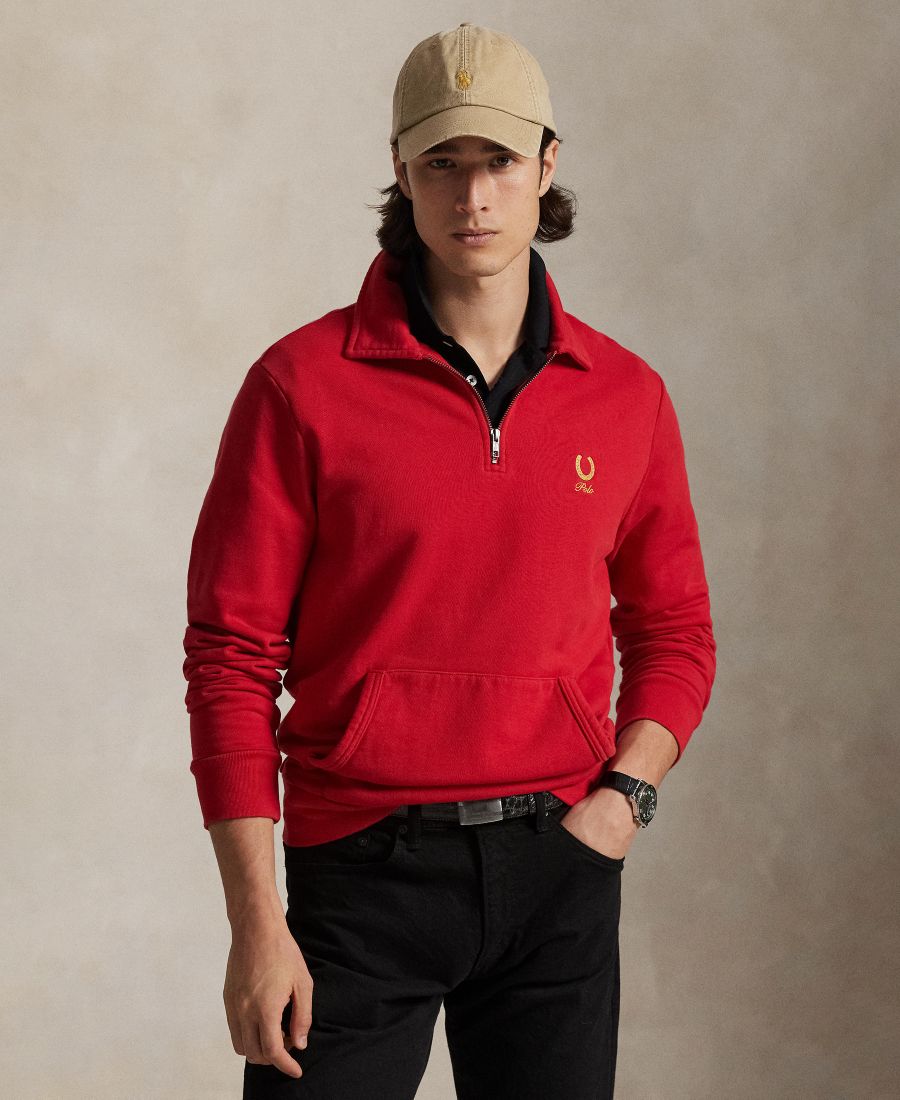 

Мужская толстовка с длинными рукавами и воротником Polo Ralph Lauren, Red