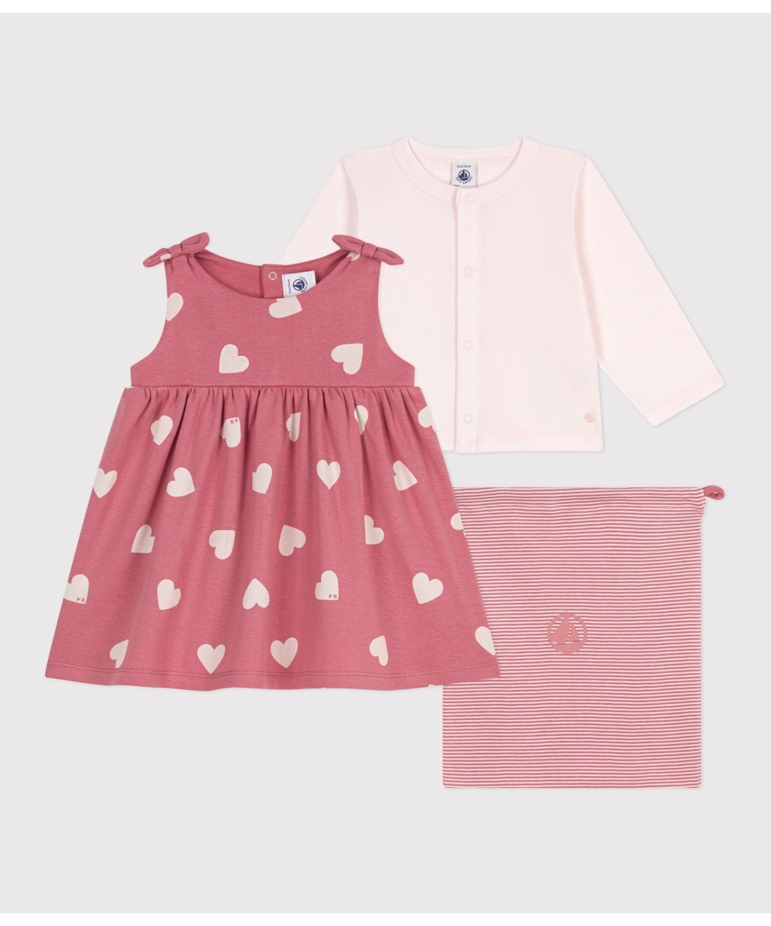 Детский комплект из 2 предметов PETIT BATEAU, Pink/Multicolor