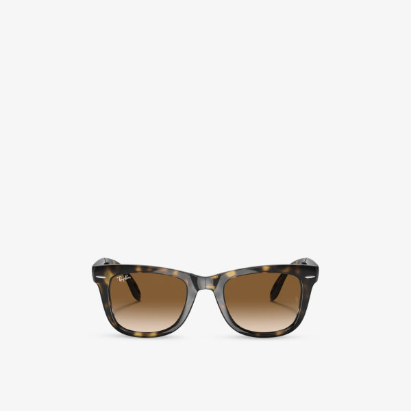 

Rb4105 складные солнцезащитные очки wayfarer из черепахового нейлона Ray-Ban, бежевый
