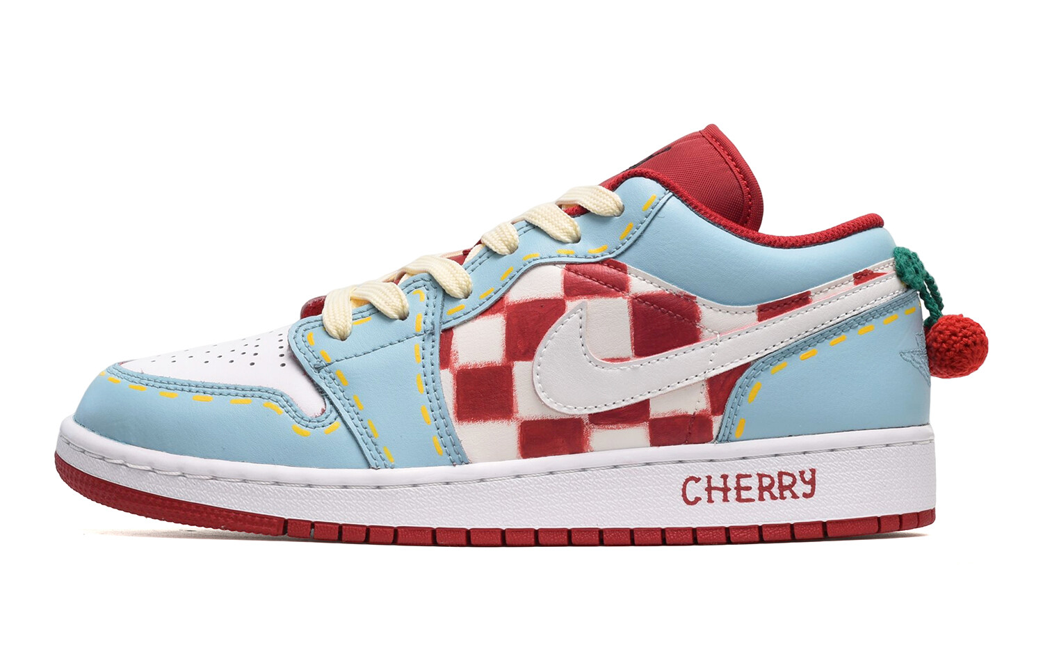 

Кроссовки Air JORDAN 1 Vintage Basketball Shoes Women's Low-Top Blue Red/White