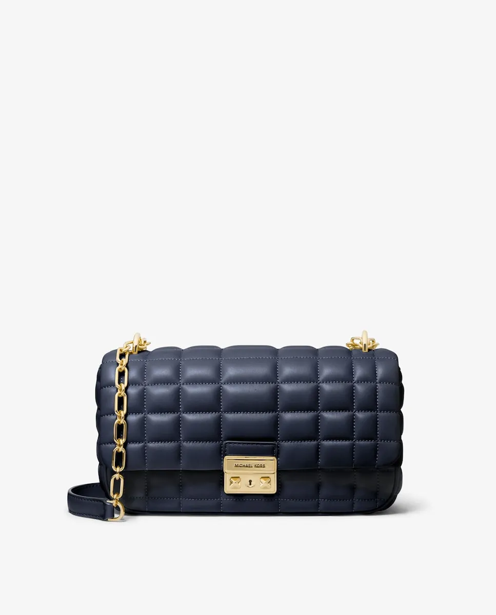 

Сумка через плечо из стеганой кожи Tribeca Michael Michael Kors, тёмно-синий