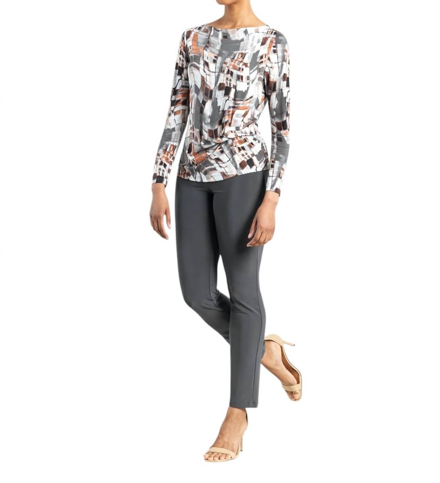 

Мозаичная плитка с текстурой Side Twist Топ в цвете Rose Grey CLARA SUNWOO