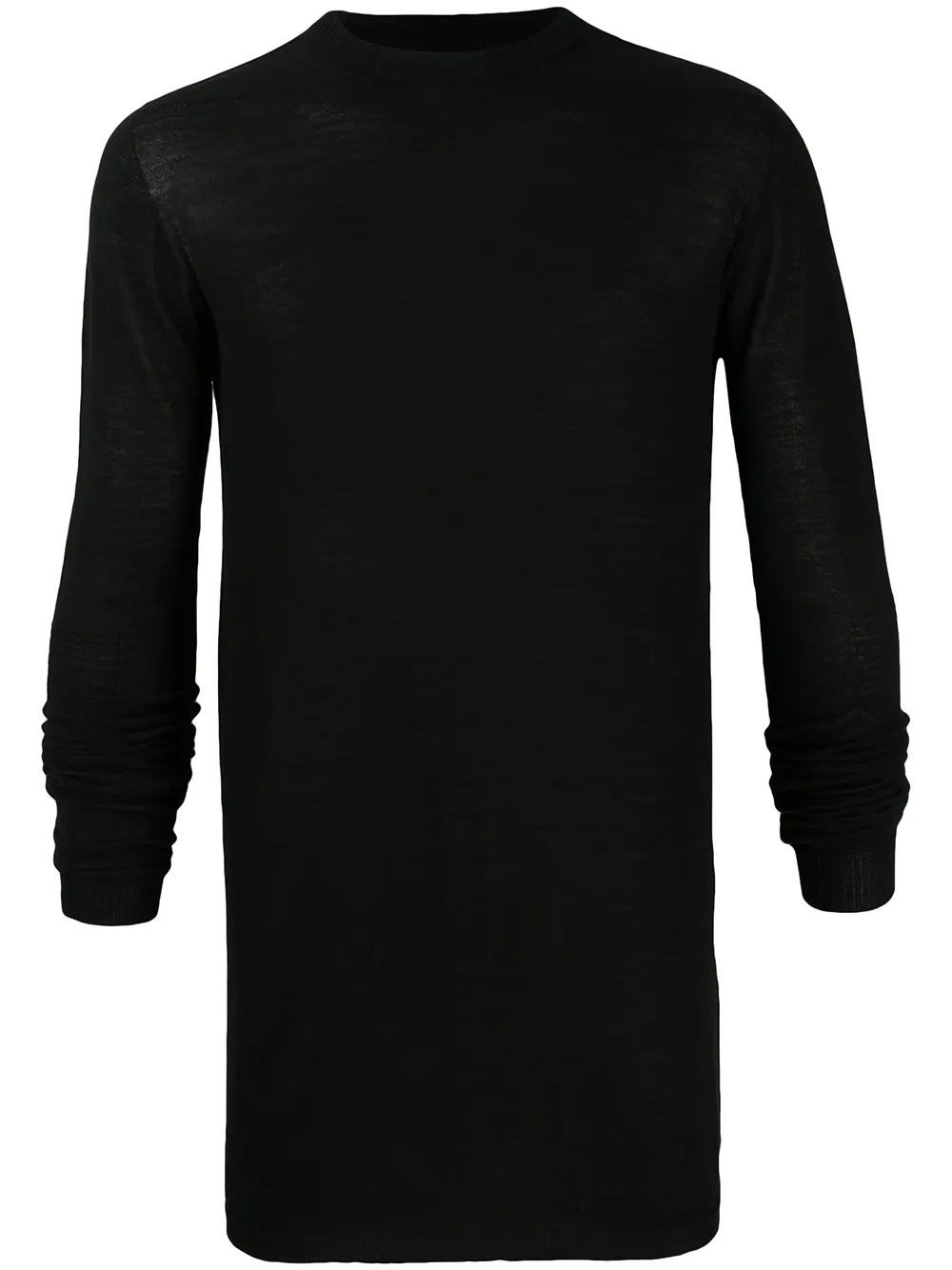 

Длинный джемпер в рубчик Rick Owens, черный