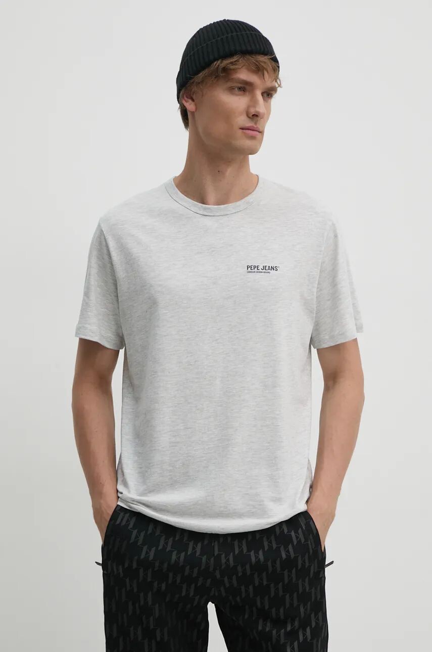 

Хлопковая футболка Pepe Jeans SAM TEE, серый
