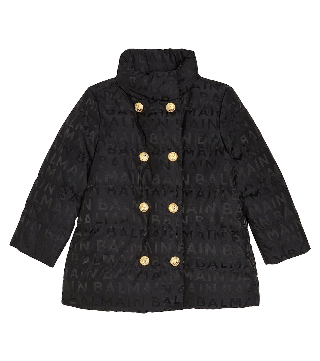 

Пуховик с логотипом Balmain Kids, черный
