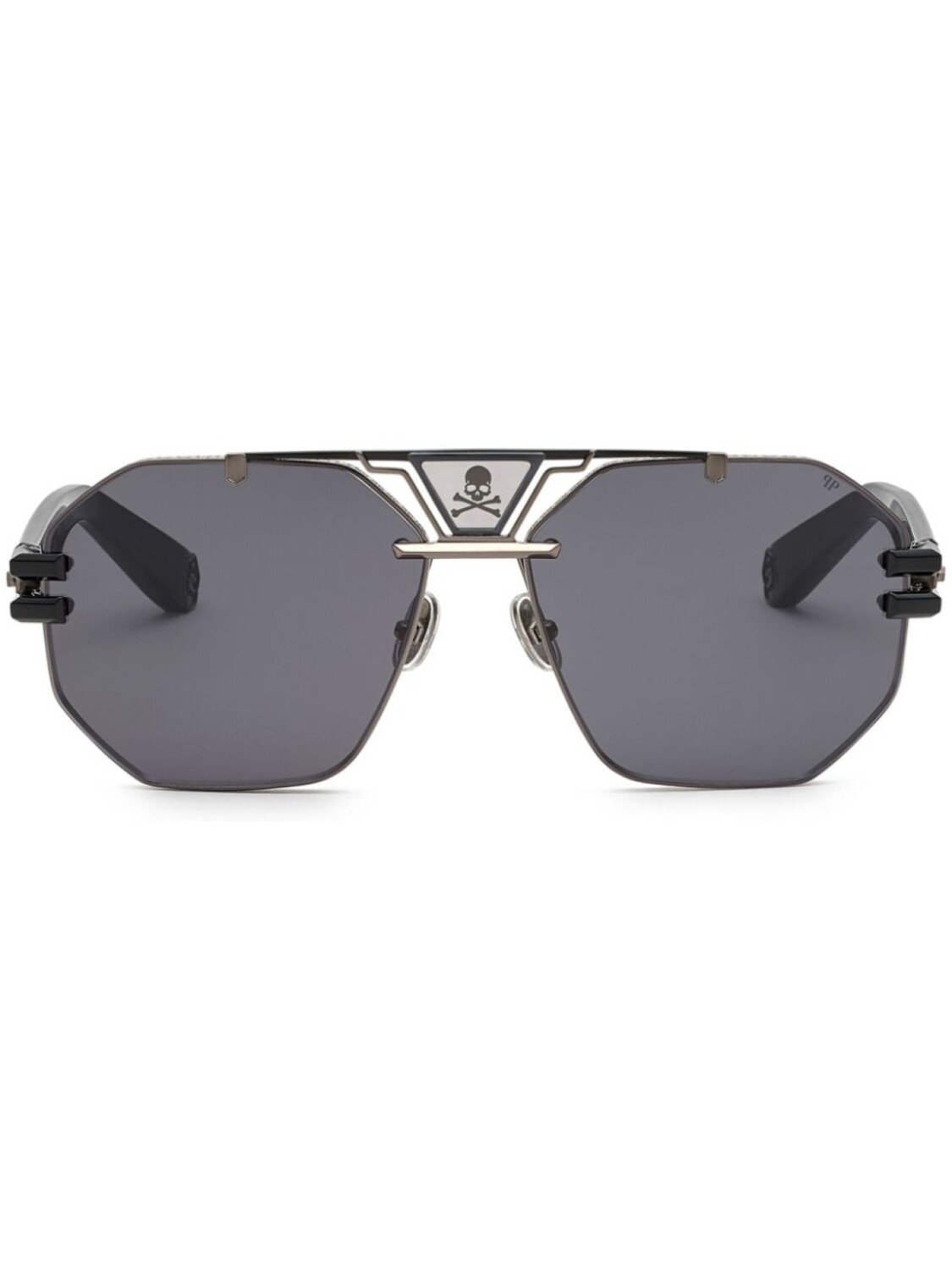 

Philipp Plein солнцезащитные очки Plein Icon, черный