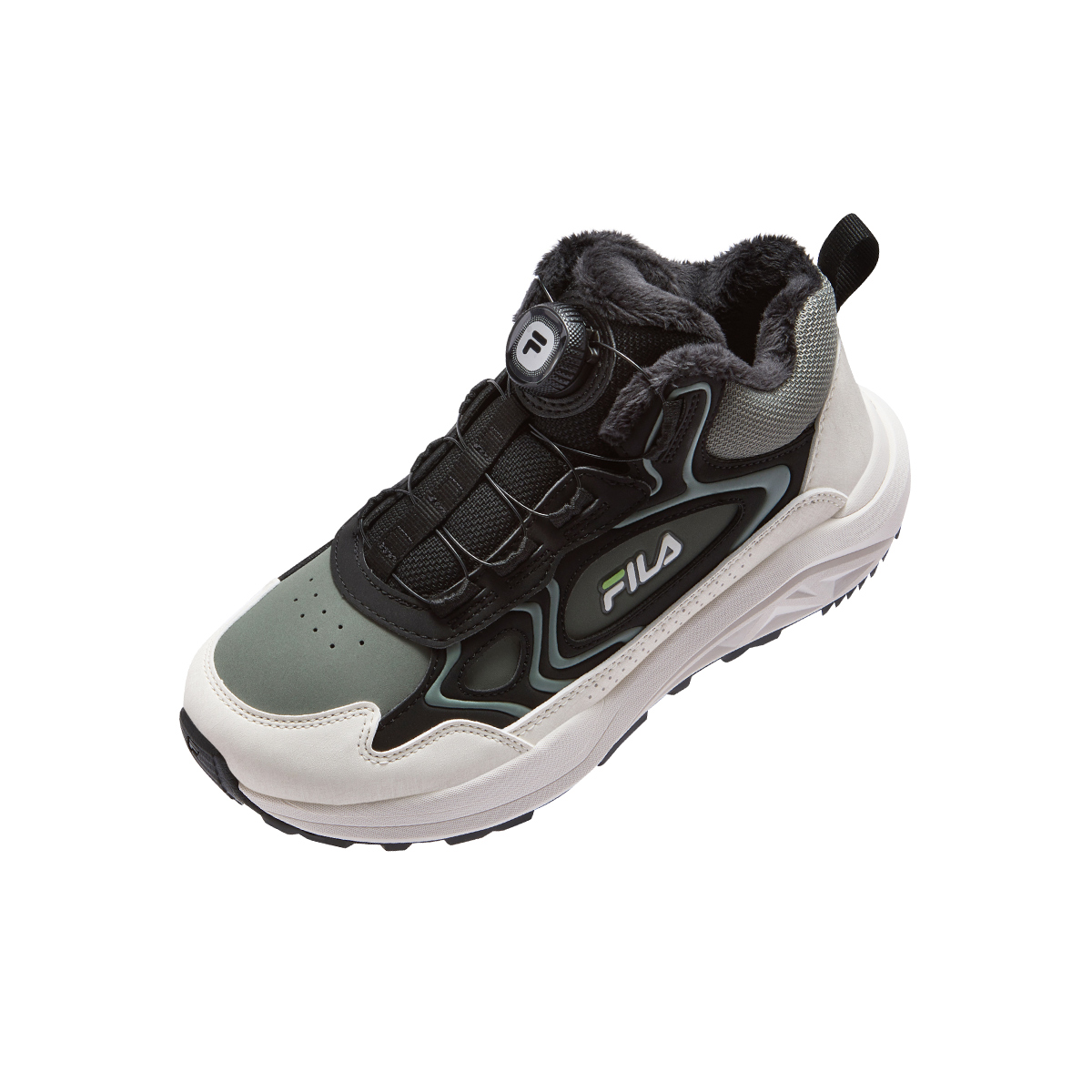 FILA KIDS SEASON FSW нескользящие устойчивые к истиранию утепленные ботинки Agave Green/Black Kids' — фото 4