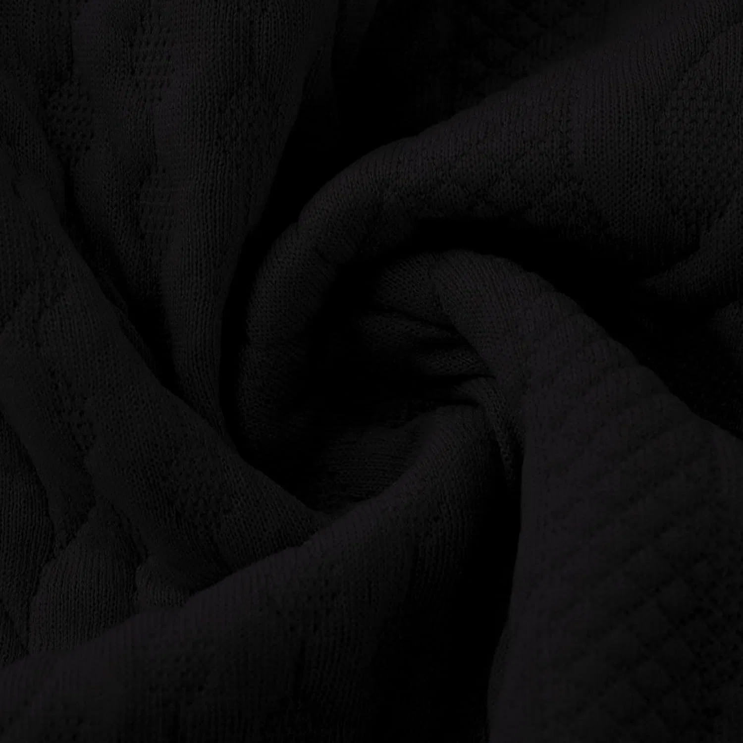 Женская толстовка с воротником, текстурированная, Quarter Zip, черный — фото 3