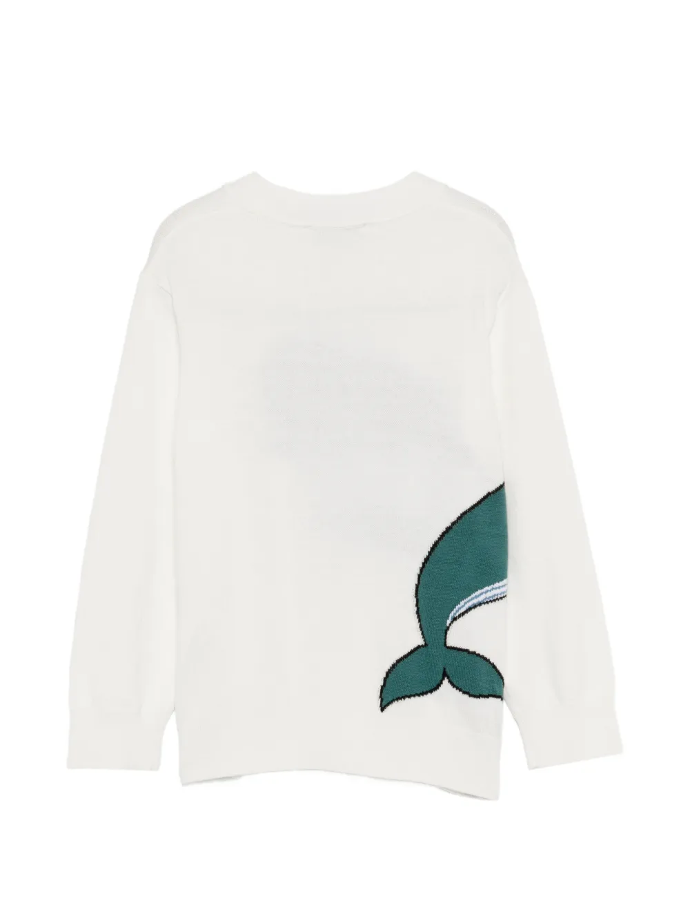 Свитер с принтом китов Stella Mccartney Kids, белый — фото 2