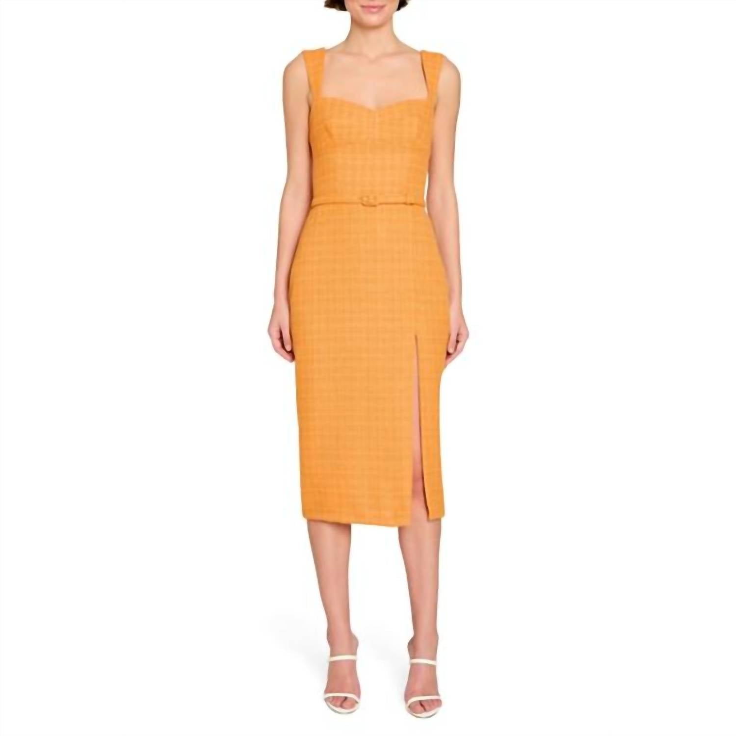 

Платье миди Calabasas оранжевого цвета Amanda Uprichard, оранжевый