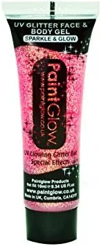 Крем для лица SPF UNI ENTERPRISE Гель для лица и тела с блестками UV GLITTER красный