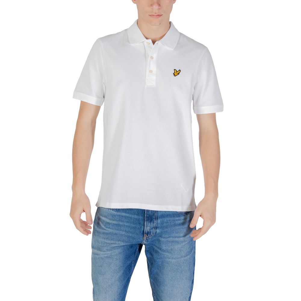 

Белая хлопковая рубашка-поло Lyle & Scott