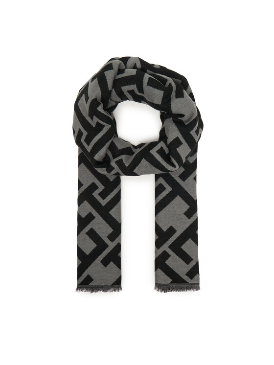 

Шарф Th Monogram Heavy Scarf AW0AW18051 Tommy Hilfiger, черный