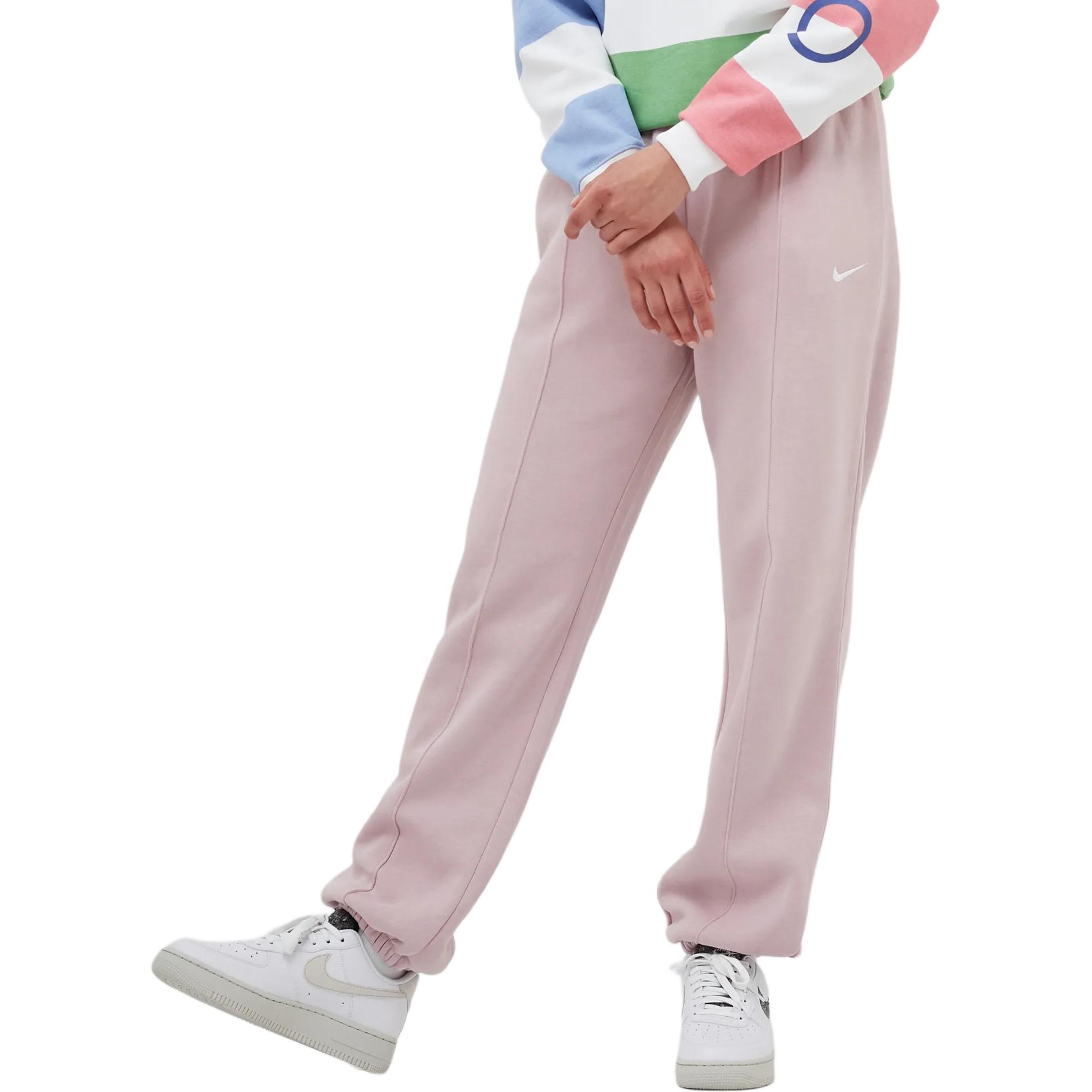 Nike SS25 WMNS Essential Fleece Повседневные брюки Women's Champagne/White — фото 3