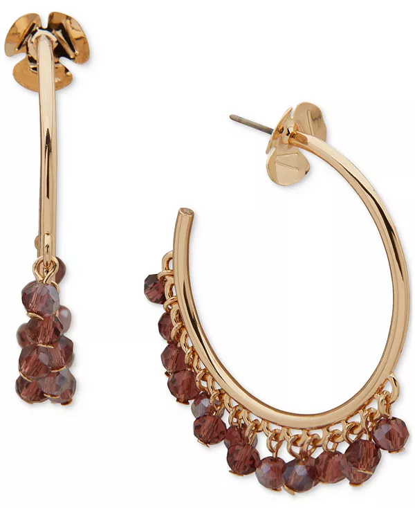 

Серьги-Кольца из бисера Lonna & Lilly, wine