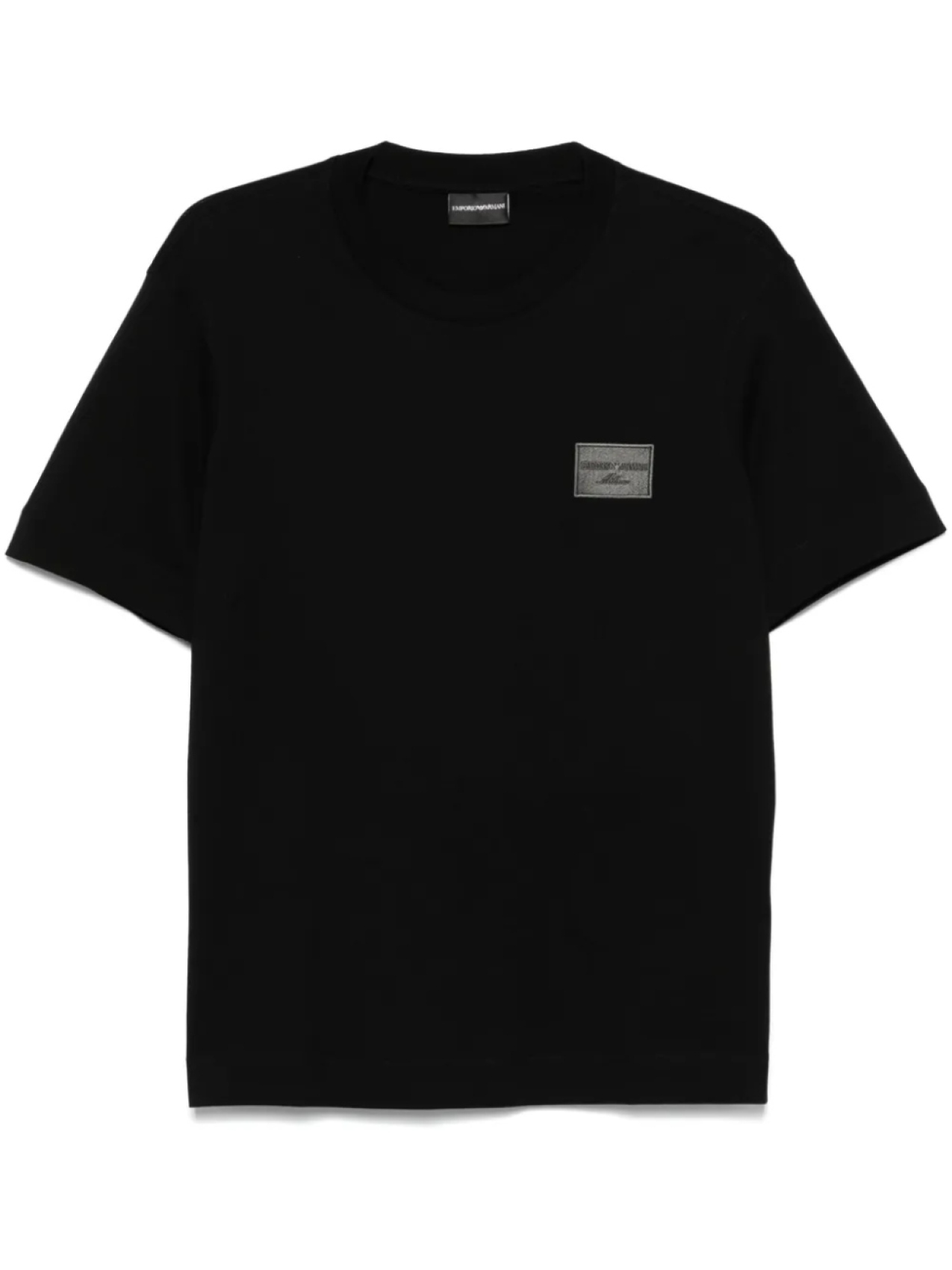 

Футболка с вышитым логотипом Emporio Armani, черный