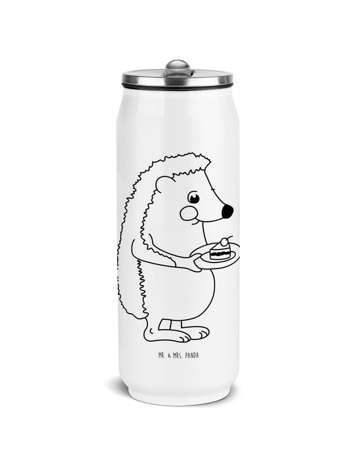 

Mr. & Mrs. Panda Бутылка для питья, кусочек торта в виде ежика, без слов, белым цветом