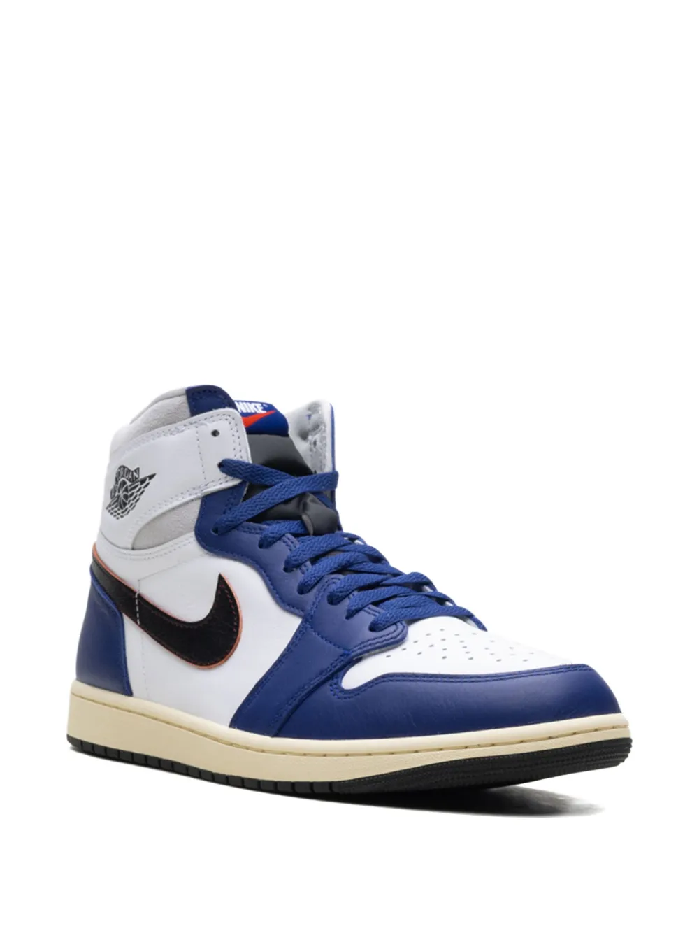 Кроссовки Air Jordan 1 Retro High OG Rare Air - Deep Royal Blue, белый — фото 2