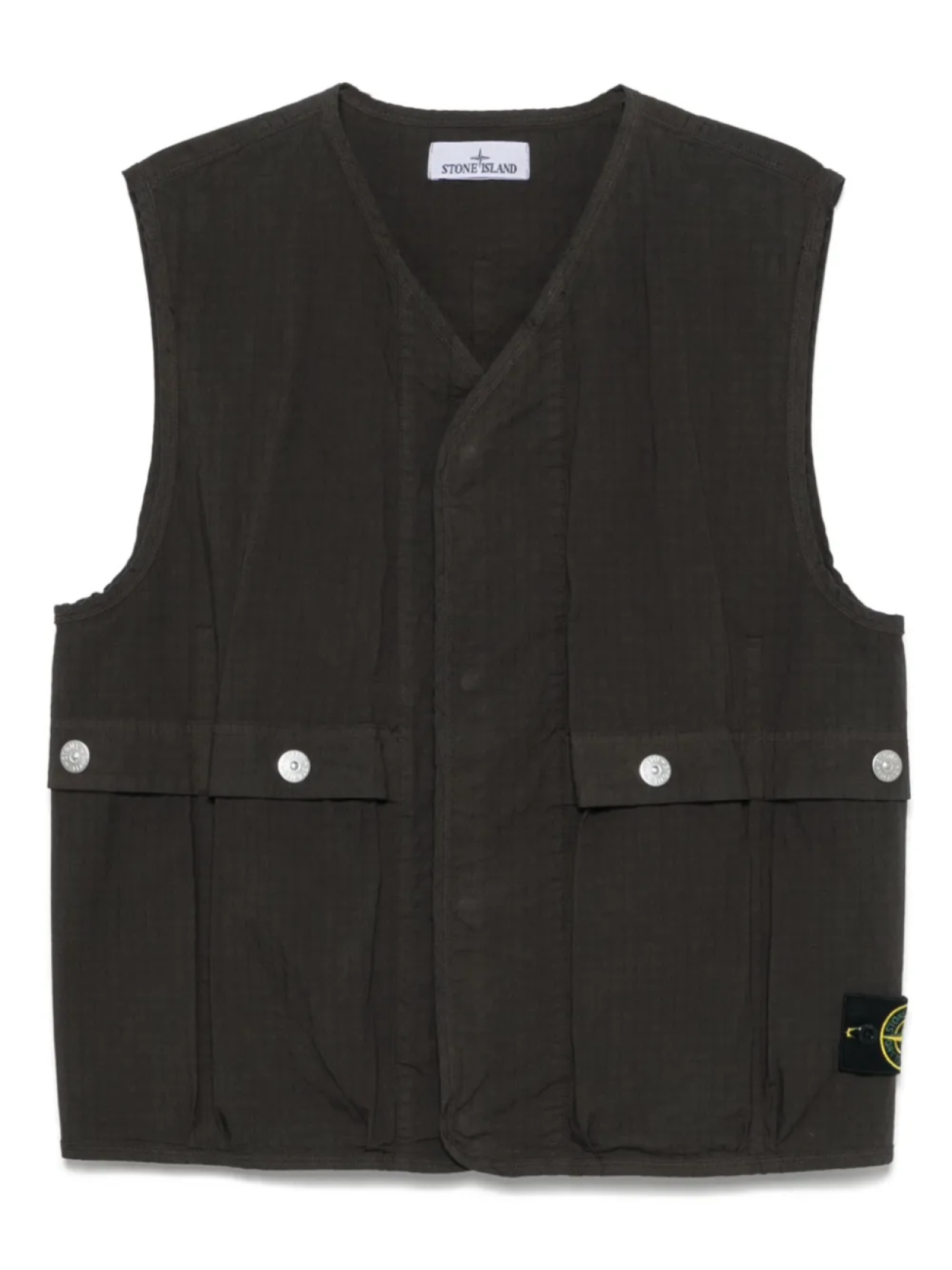

Жилет с нашивкой Compass Stone Island, серый