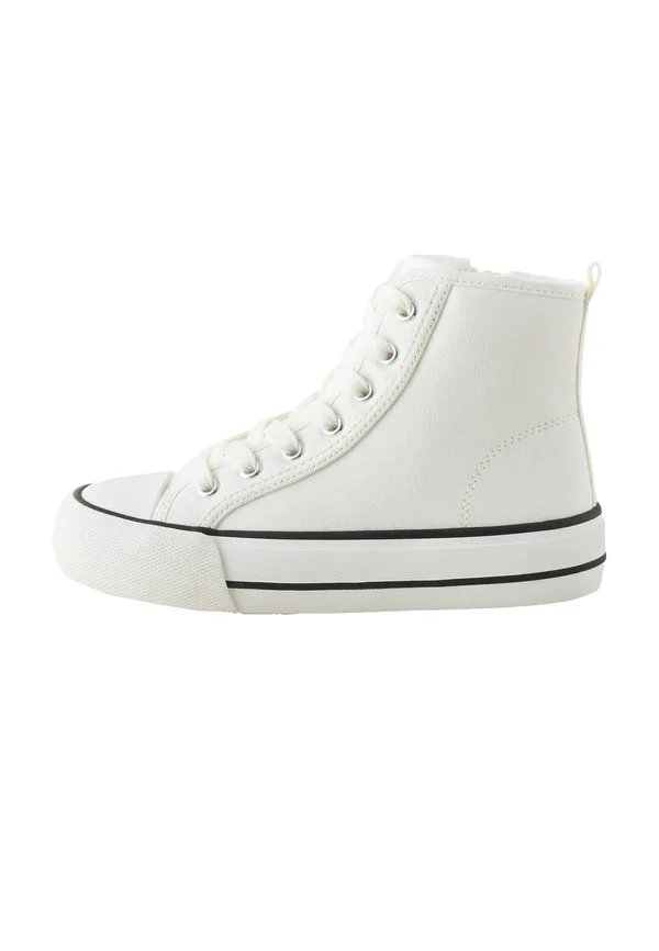 Высокие кроссовки Next, White Canvas