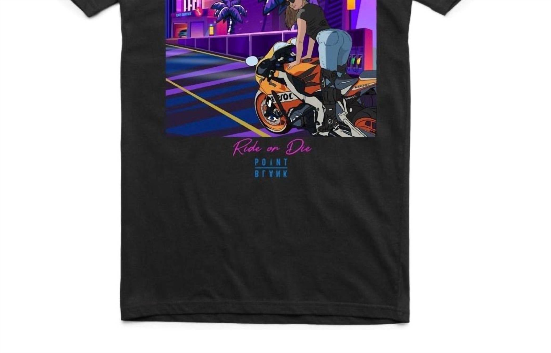 

Футболка мужская Bike Life черного цвета Point Blank